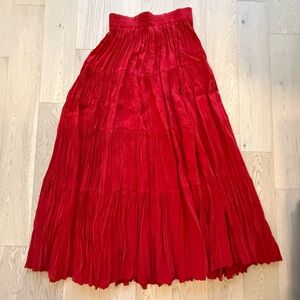 Vintage Longhorn Scarlet A-Line Skirt Size Large